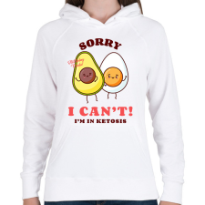 PRINTFASHION ketosis - Női kapucnis pulóver - Fehér női pulóver, kardigán