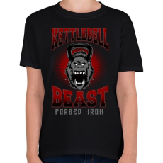 PRINTFASHION Kettlebell szörny - Gyerek póló - Fekete