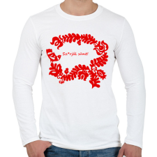 PRINTFASHION Kevésbé szelíd szitkok - sün - Férfi hosszú ujjú póló - Fehér férfi póló