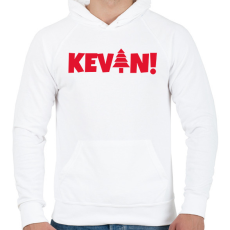 PRINTFASHION KEVIN - Férfi kapucnis pulóver - Fehér