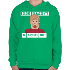 PRINTFASHION Kevin - Gyerek kapucnis pulóver - Zöld