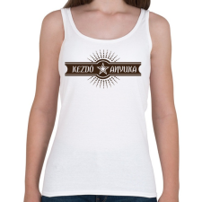 PRINTFASHION kezdo-anyuka-brown - Női atléta - Fehér női trikó