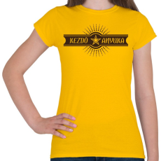 PRINTFASHION kezdo-anyuka-brown - Női póló - Sárga