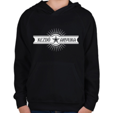 PRINTFASHION kezdo-anyuka-white - Gyerek kapucnis pulóver - Fekete