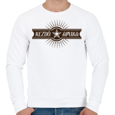 PRINTFASHION kezdo-apuka-brown - Férfi pulóver - Fehér