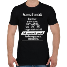 PRINTFASHION kezelési útmutató - Férfi póló - Fekete férfi póló
