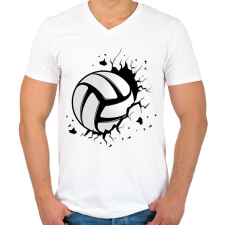 PRINTFASHION Kézilabda  - Férfi V-nyakú póló - Fehér férfi póló