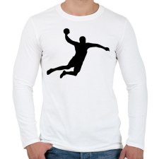 PRINTFASHION kézilabdás - Férfi hosszú ujjú póló - Fehér férfi póló