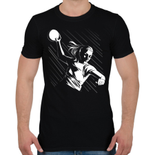 PRINTFASHION Kézilabdás - Férfi póló - Fekete férfi póló