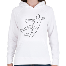 PRINTFASHION Kézilabdázó - Női kapucnis pulóver - Fehér női pulóver, kardigán