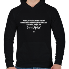 PRINTFASHION KFT - Afrika  - Férfi kapucnis pulóver - Fekete