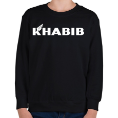 PRINTFASHION Khabib Nurmagomedov logo - Gyerek pulóver - Fekete