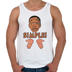 PRINTFASHION Khaby Simple! - Férfi atléta - Fehér