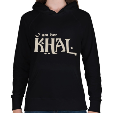 PRINTFASHION Khal - Női kapucnis pulóver - Fekete