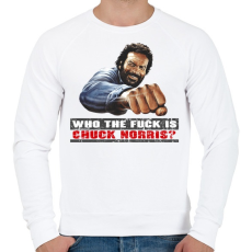 PRINTFASHION Ki az a Chuch Norris? - Férfi pulóver - Fehér