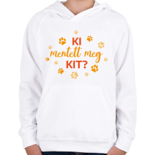 PRINTFASHION Ki mentett meg kit?  - Gyerek kapucnis pulóver - Fehér gyerek pulóver, kardigán
