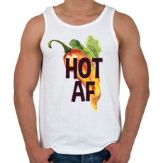 PRINTFASHION Kib*szott csípős paprika - Férfi atléta - Fehér