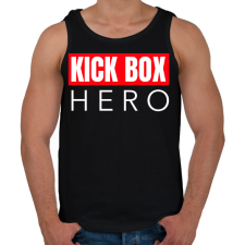 PRINTFASHION KICK BOX HERO - Férfi atléta - Fekete atléta, trikó