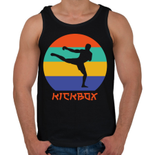 PRINTFASHION Kickbox - Harcművészet - Férfi atléta - Fekete atléta, trikó