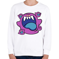 PRINTFASHION Kicsi lila szellem - Gyerek pulóver - Fehér