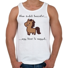 PRINTFASHION Kicsi ló - aki nem beszél  - Férfi atléta - Fehér