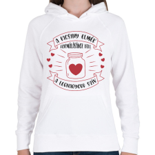 PRINTFASHION Kicsiny elmék formálása - Női kapucnis pulóver - Fehér női pulóver, kardigán