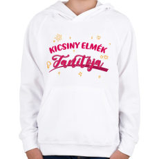 PRINTFASHION Kicsiny elmék tanítója - Gyerek kapucnis pulóver - Fehér