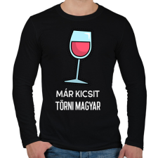 PRINTFASHION KICSIT TÖRNI MAGYAR - Férfi hosszú ujjú póló - Fekete férfi póló