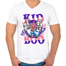 PRINTFASHION KID BOO - DBZ - Férfi V-nyakú póló - Fehér