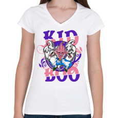 PRINTFASHION KID BOO - DBZ - Női V-nyakú póló - Fehér
