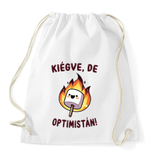 PRINTFASHION Kiégve, de optimistán - Sportzsák, Tornazsák - Fehér tornazsák
