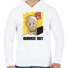 PRINTFASHION Kiégve... - Férfi kapucnis pulóver - Fehér férfi pulóver, kardigán