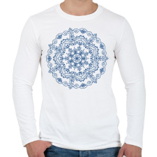 PRINTFASHION Kifesthető mandala5 - Férfi hosszú ujjú póló - Fehér férfi póló