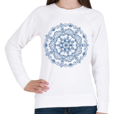PRINTFASHION Kifesthető mandala5 - Női pulóver - Fehér női pulóver, kardigán