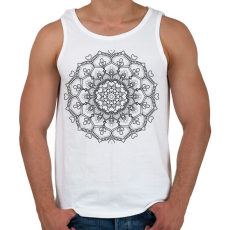 PRINTFASHION Kifesthető mandala minta1. - Férfi atléta - Fehér