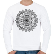 PRINTFASHION Kifesthető mandala minta4. - Férfi pulóver - Fehér férfi pulóver, kardigán