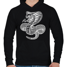 PRINTFASHION Kígyó  - Férfi kapucnis pulóver - Fekete