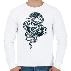 PRINTFASHION Kígyó  - Férfi pulóver - Fehér