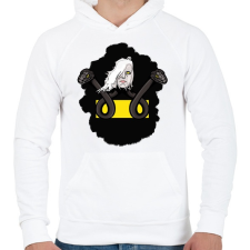 PRINTFASHION Kigyónő - Férfi kapucnis pulóver - Fehér férfi pulóver, kardigán
