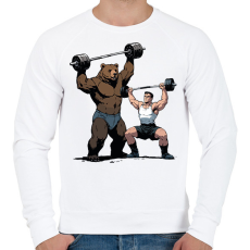 PRINTFASHION Kigyúrt állatok - Férfi pulóver - Fehér