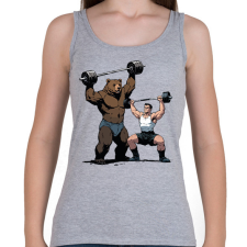 PRINTFASHION Kigyúrt állatok - Női atléta - Sport szürke női trikó