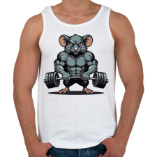 PRINTFASHION Kigyúrt patkány - Férfi atléta - Fehér atléta, trikó