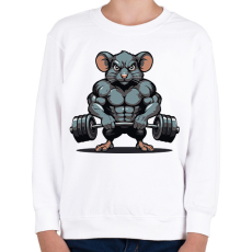 PRINTFASHION Kigyúrt patkány - Gyerek pulóver - Fehér