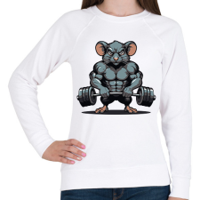 PRINTFASHION Kigyúrt patkány - Női pulóver - Fehér női pulóver, kardigán