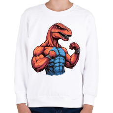PRINTFASHION Kigyúrt raptor - Gyerek pulóver - Fehér