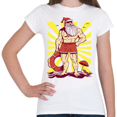 PRINTFASHION Kigyúrt Télapó - Női póló - Fehér