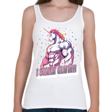 PRINTFASHION Kigyúrt unikornis - Női atléta - Fehér