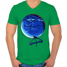 PRINTFASHION Kihívás elfogadva - Férfi V-nyakú póló - Zöld férfi póló