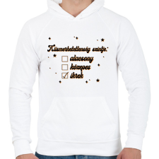 PRINTFASHION Kiismerhetetlenség szintje - Férfi kapucnis pulóver - Fehér férfi pulóver, kardigán