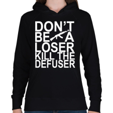 PRINTFASHION Kill The Defuser! - Női kapucnis pulóver - Fekete női pulóver, kardigán